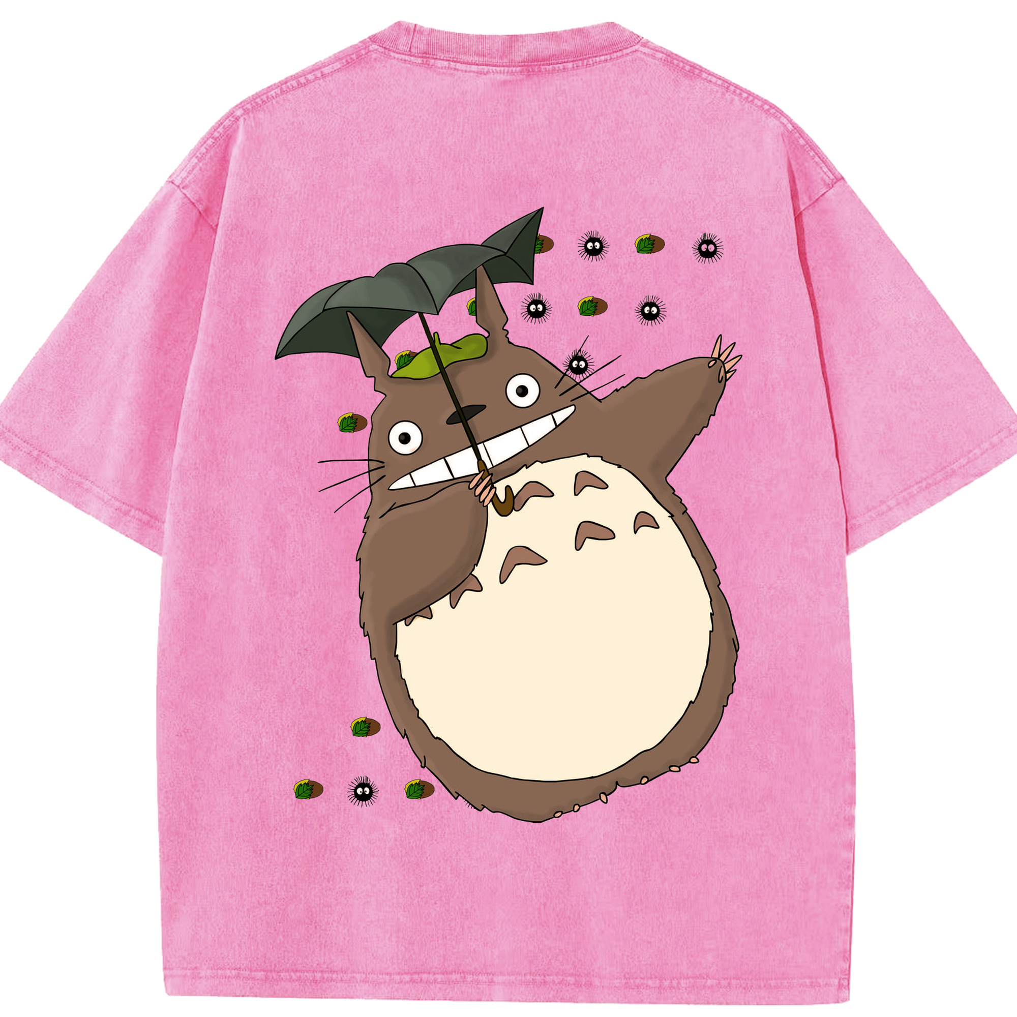 （画像用） となりのトトロ 草壁メイ 草壁サツキ My Neighbor Totoro Satsuki Kusakabe Mei Kusakabe 綿100% ヴィンテージ風 半袖Tシャツ（背面プリント）
